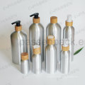 Kosmetik-Aluminium-Flasche mit Bambus-Lotion-Pumpe (PPC-ACB-065)